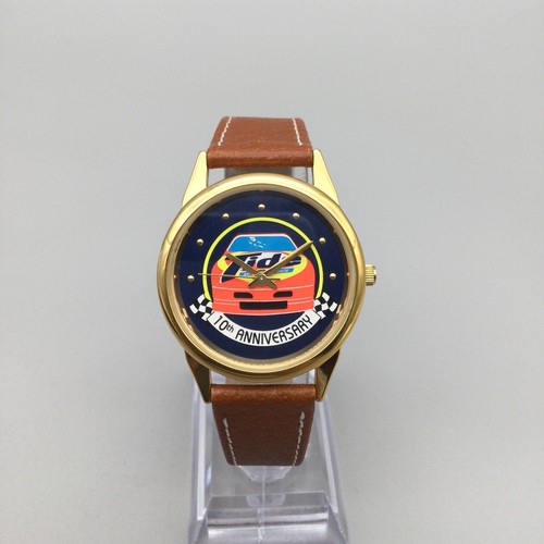Vtg Tide Racing Watch Unisex 33mm Gold Tone Leather 10th Anniversary New Battery - Picture 2 of 16