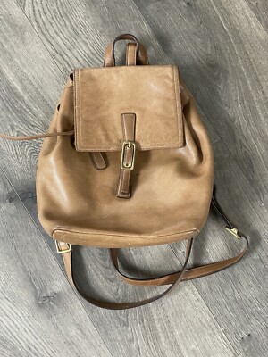 Coach D3W 9858 Legacy Tan Leather Drawstring Backpack | eBay