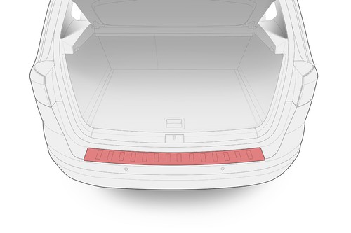 Protector de borde de carga adecuado para VW Sharan 2 Seat Alhambra 2 7N aluminio 2010- - Imagen 7 de 8