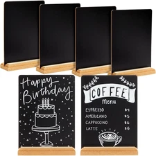 6 Pack Mini Chalkboard Signs with Stand for Table Decorations, Restaurant Food D