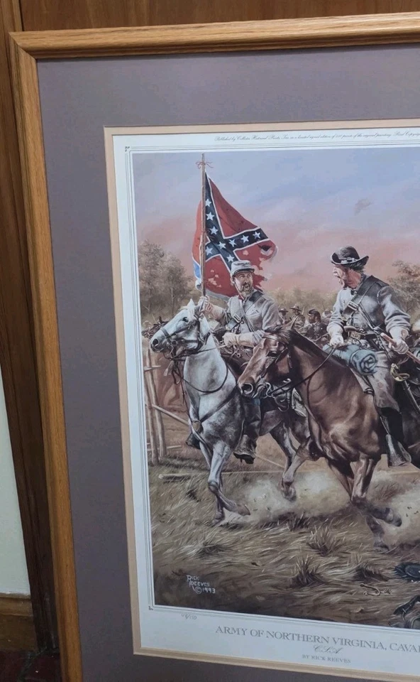 北方军队 VIRGINIA CALVARY 签名印刷品 RICK REEVES 限量版 — 第 2/4 张图片