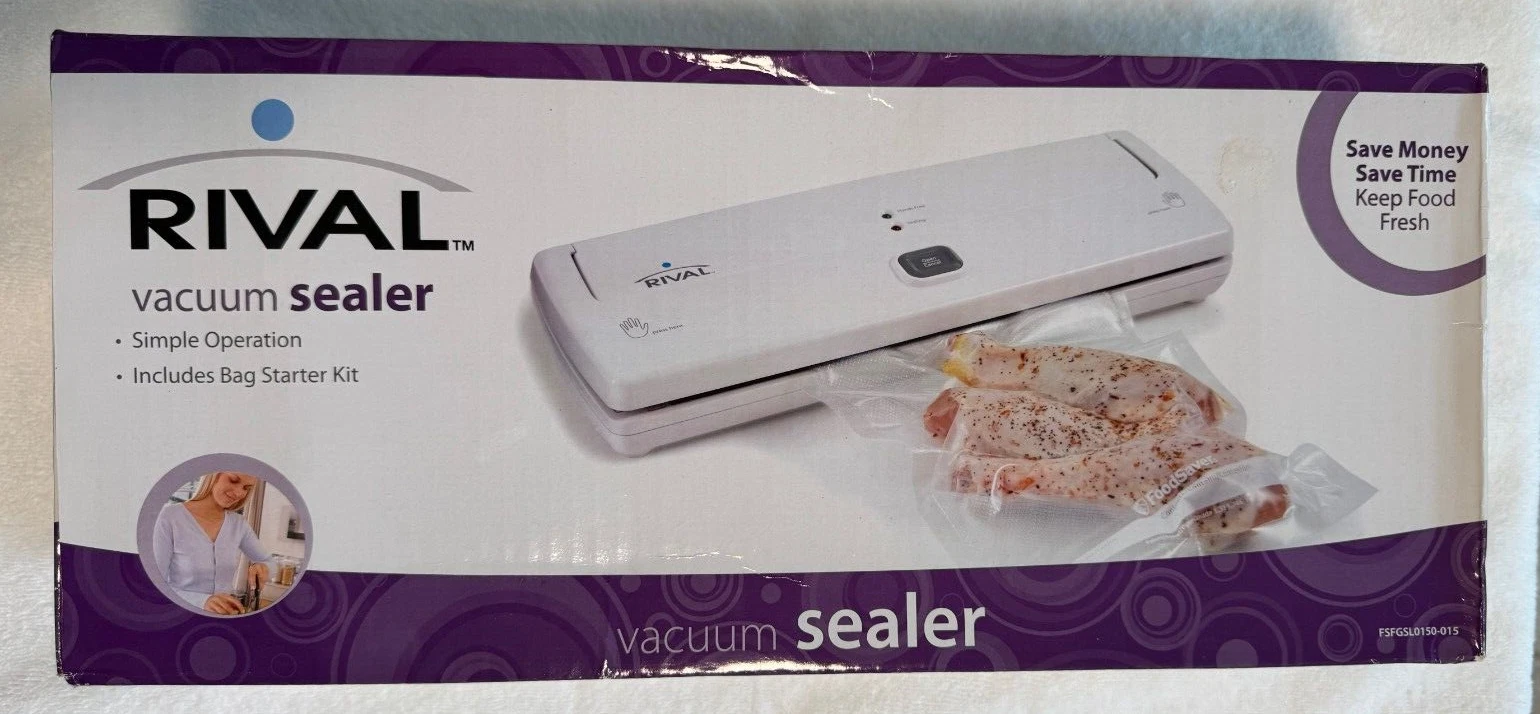 Rival Vacuum Sealer Includes Bag Starter Kit FSFGSL0100-015