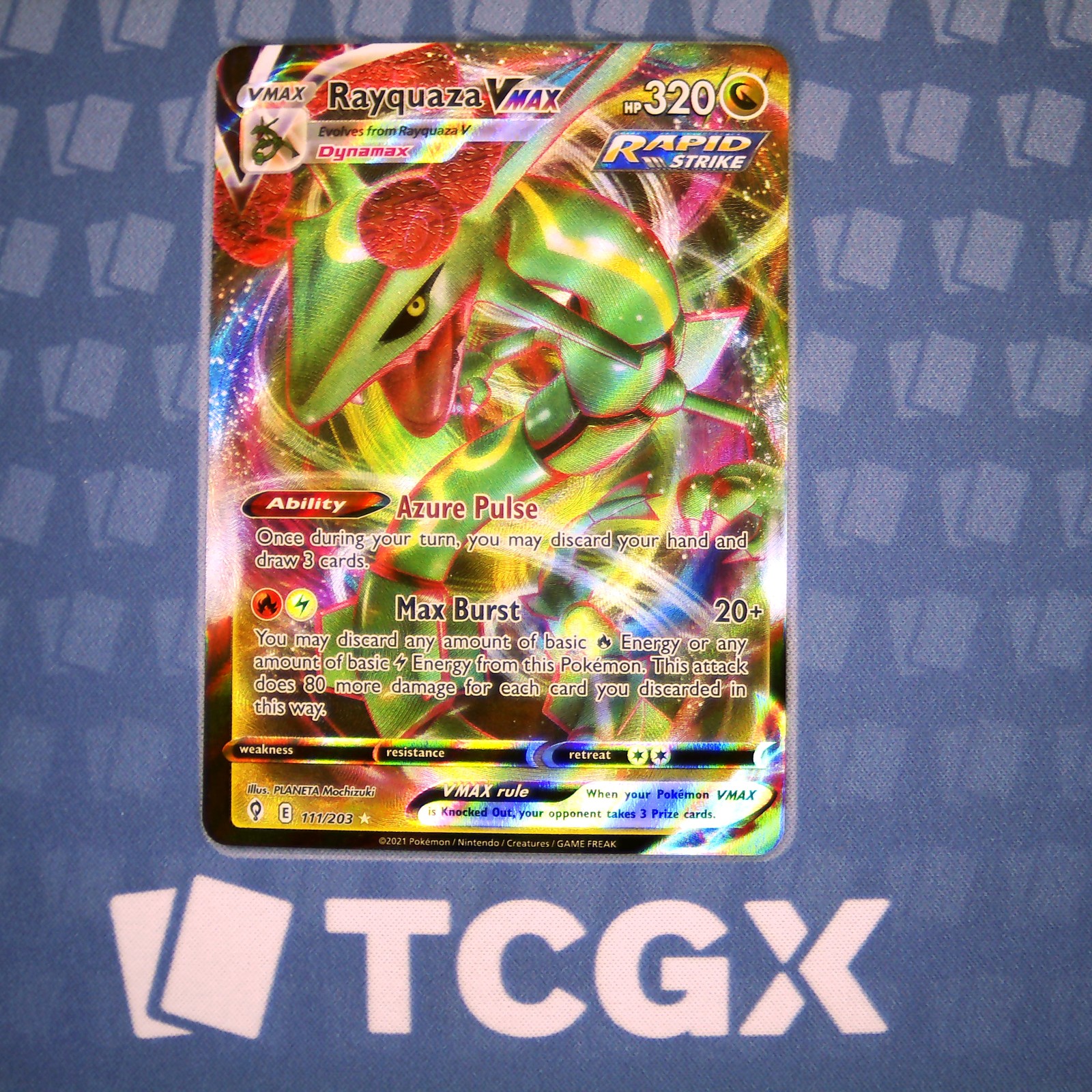 Pokemon - Rayquaza VMAX - 111/203 - SWSH07: Evolving Skies - Holo - Ultra Rar NM