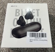 Open Ear Clip On Headphone Bluetooth 5.3 Wireless Earbud Earphone Black