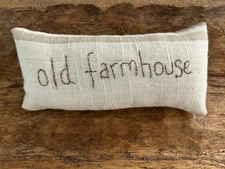 Primitive Stitchery Old Farmhouse  Bowl Fillers Hand stitched Fall