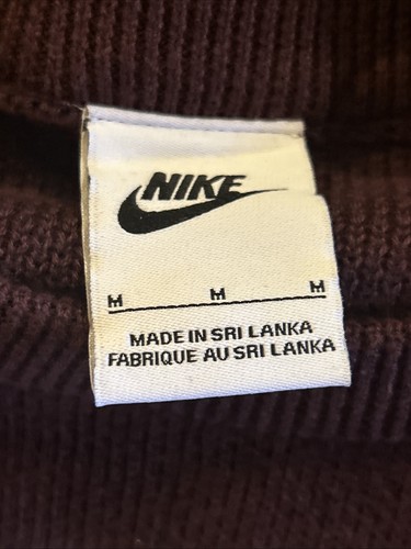 Nike Club Crewneck Sweater Knit Sweatshirt Cotton Men’s Size M Maroon FQ2912-652 - Picture 5 of 5