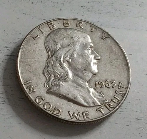 1963-D XF Franklin Silver Half Dollar #2 (No Combined Shipping)