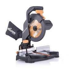 Evolution R210SMS 210mm Electric Single-bevel Sliding Compound Mitre Saw 110v