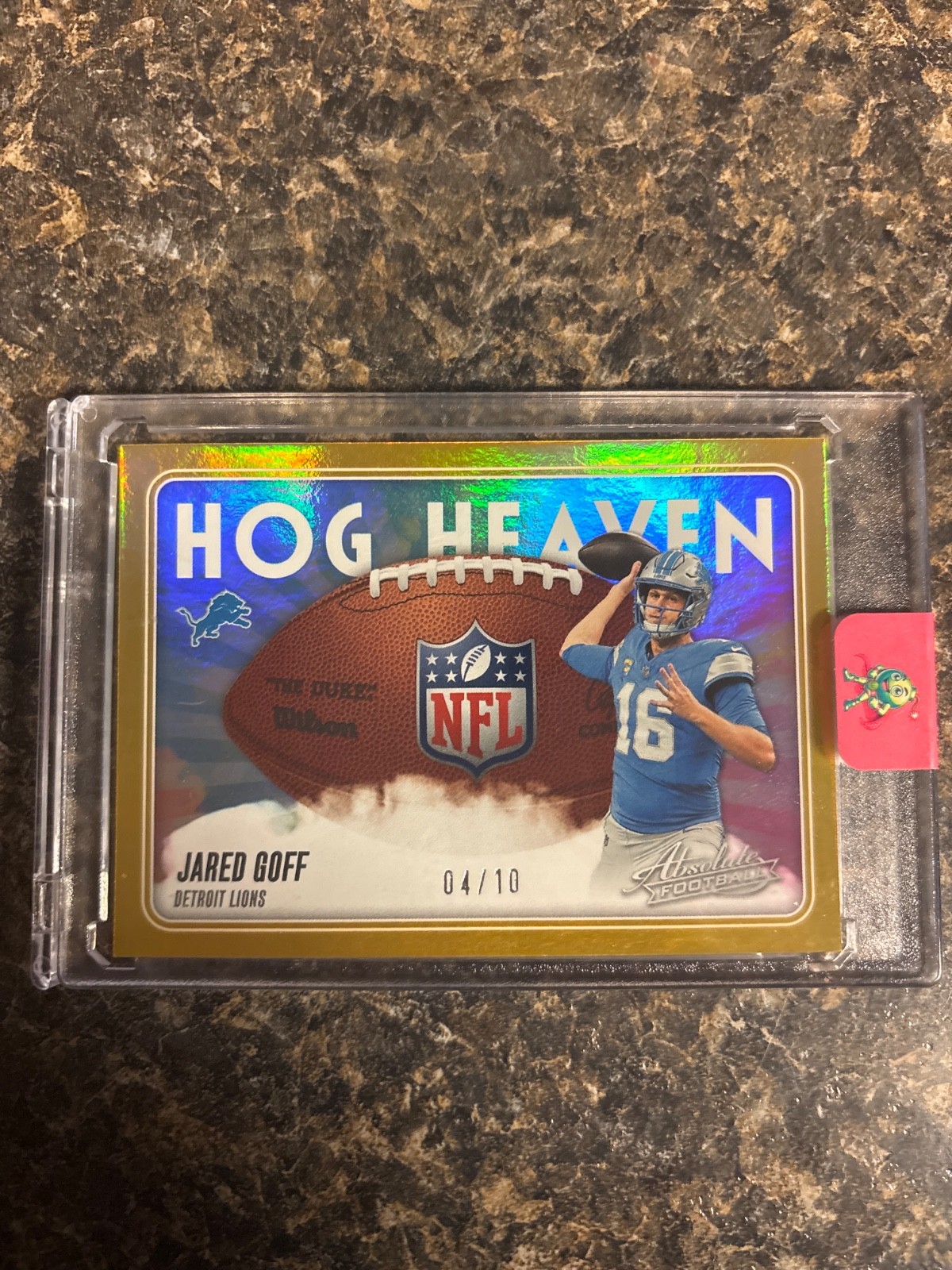 2025 Panini Absolute - Hog Heaven Jared Goff #HH-JGF Gold Spectrum /10