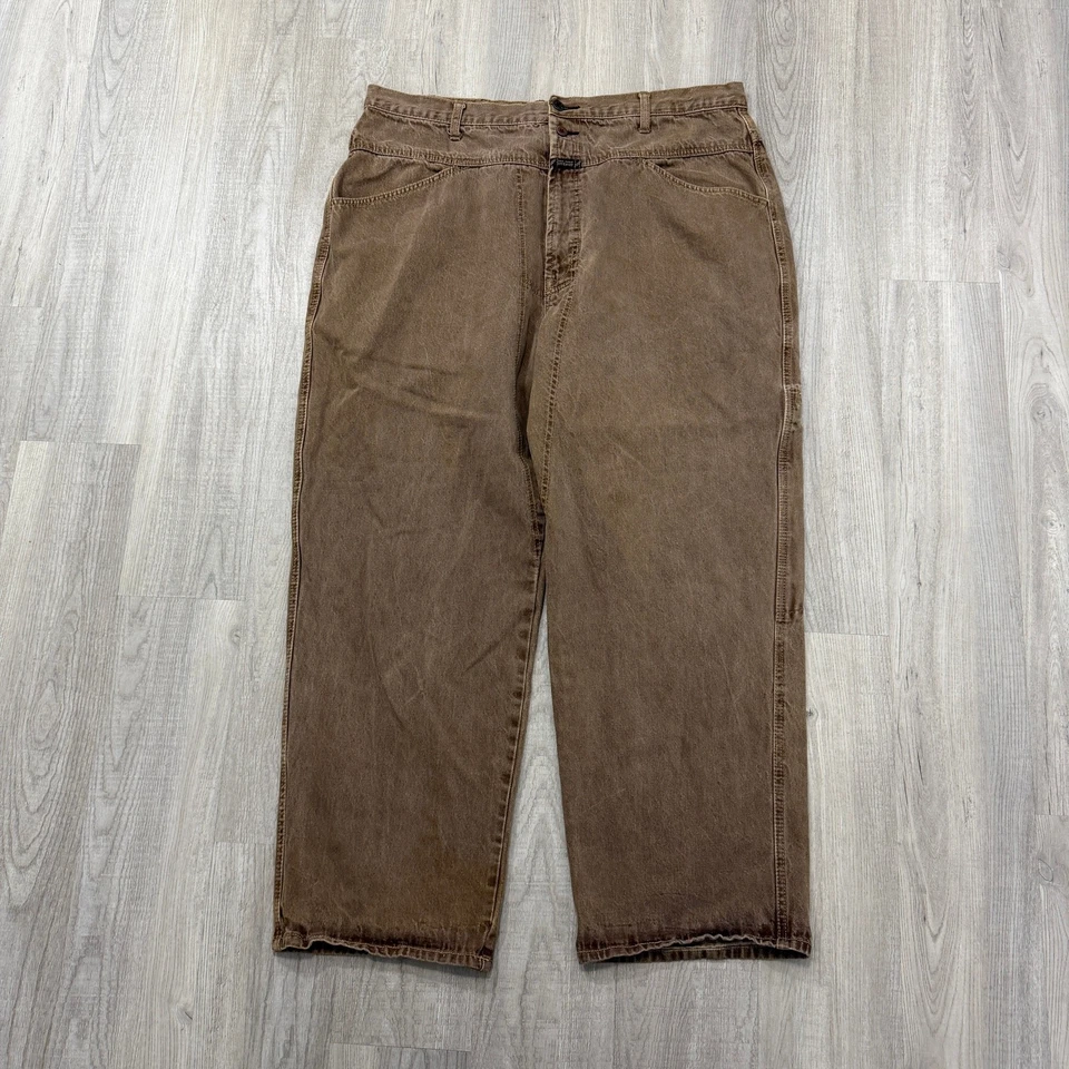 Vintage Marithe Francois Girbaud Jeans Men's 42M (Fits 42x29) Brown Baggy 90s  - Image 2 of 4