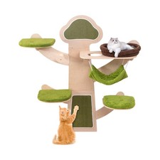PETSITE 71 Inch Cat Wall Shelves, Tree-Like Wall Mounted Cat Tree Climber Fur...