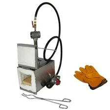 LSMIITTH Stainless Steel Single Burner Forge - Portable Propane-Powered Blacksmi