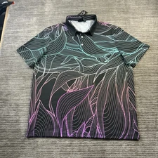 Sunday Swagger Polo Shirt Mens Extra Large All Over Print Golf