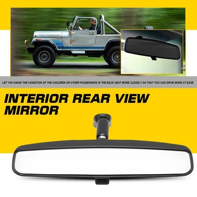 Rearview Mirror Black 1PC Front For Jeep CJ-5 CJ-6 CJ-7 CJ-8 1955-1984 1985 1986
