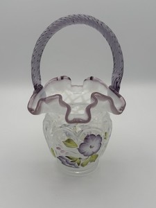 Fenton Hand Painted Basket | eBay