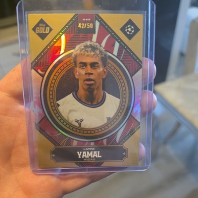 Topps Lamine Yamal Midas Gold 42/50 Serial Numbered UCL FC Barcelona Card