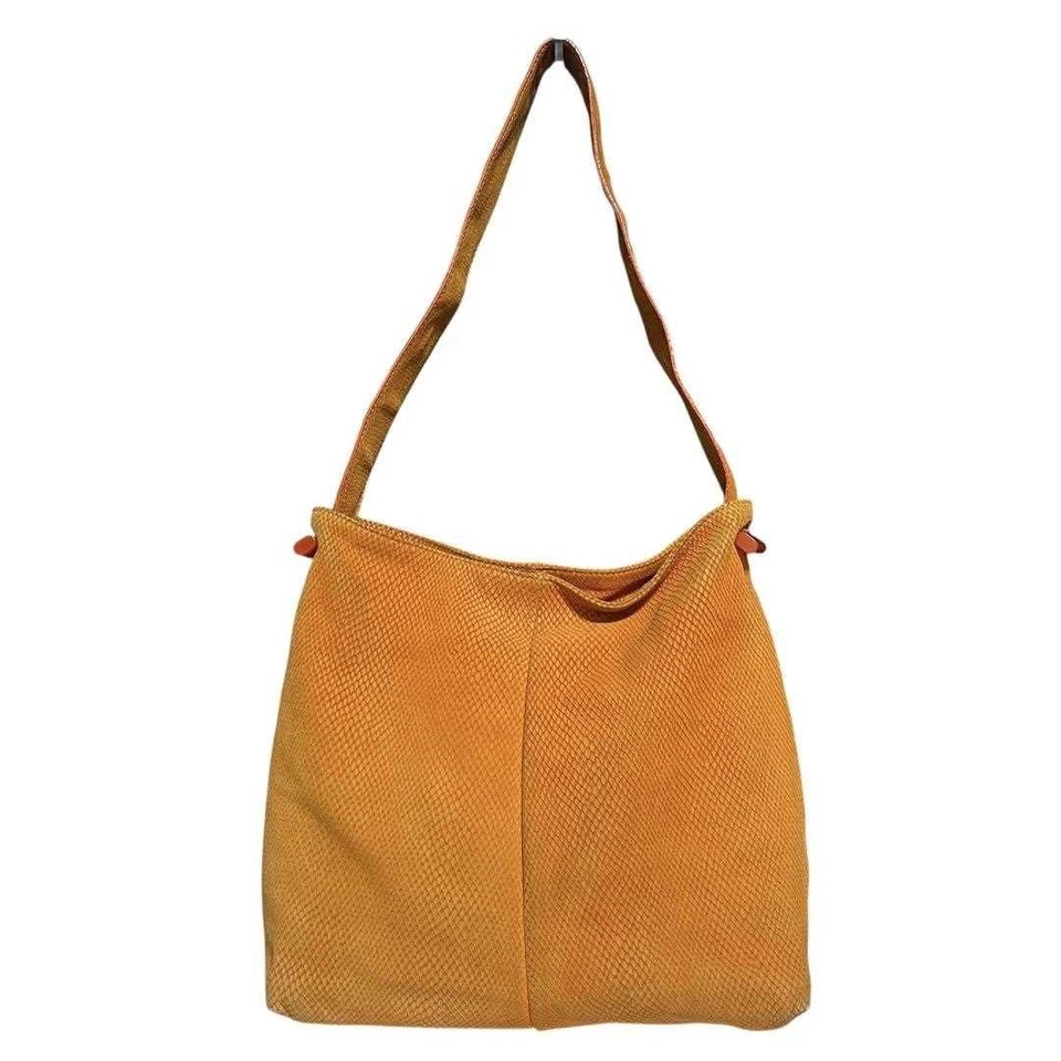 LOEWE Tote Shoulder Bag Medium Logo Leather Orange Women's USED FROM JAPAN - Image 2 of 4