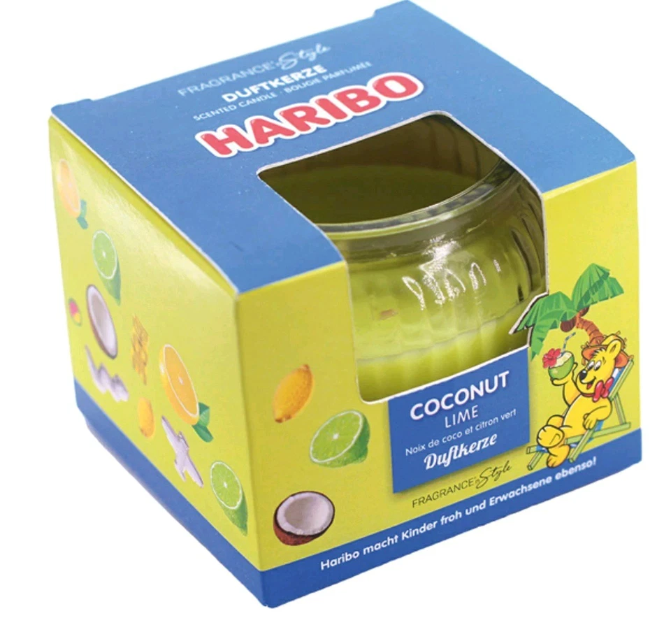 Haribo Duftkerze Coconut Lime 85g, 2er Set - Bild 1 von 1