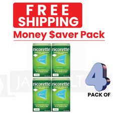 4 PACK Nicorette Chewing Gum 2mg FRESHMINT 105Pieces