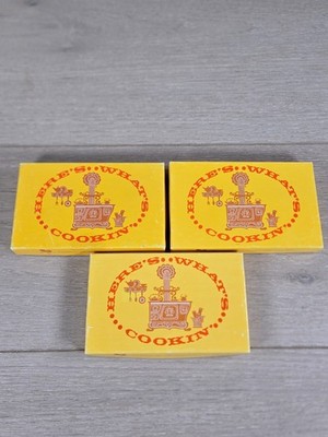 Current Recipe Cards Box VTG Here s What s Cooking Stove 3X5 Blank Fruit 146 USA