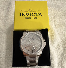 Invicta Men s Analog Silver Dial Gem-Set Beze...