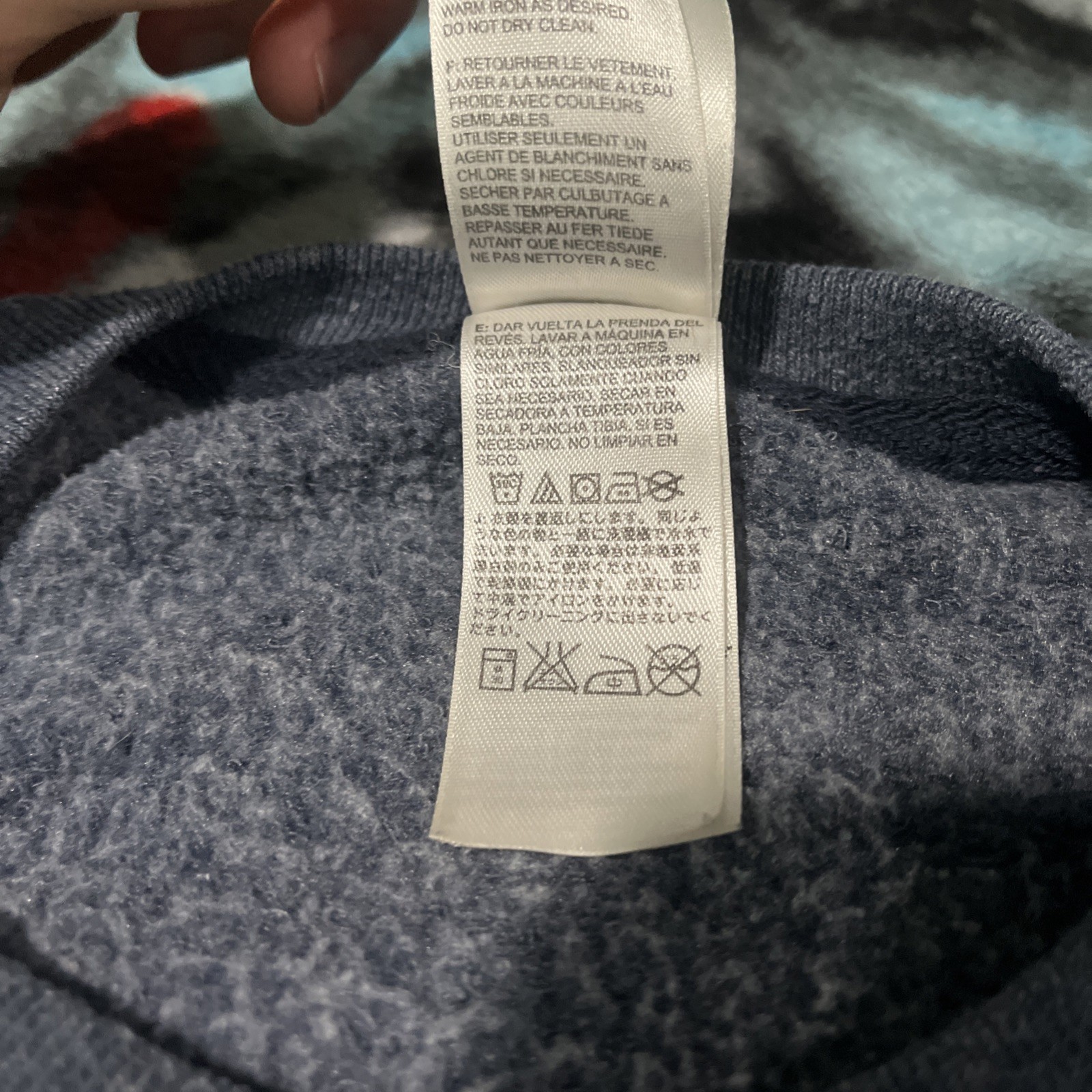 The North Face Pullover Sweater Mens Medium Blue Orange Crew Neck Sweatshirt thumbnail 7