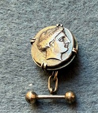 Vintage Classical Portrait Cufflinks, Roman Coins