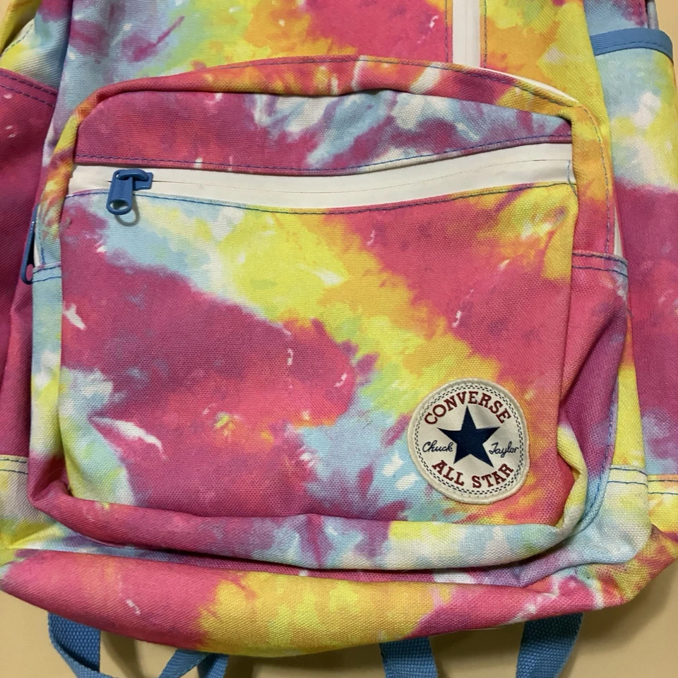 Mochila Converse Go To Lona Patrón Tie-Dye Viaje Escolar Foto 2 de 4