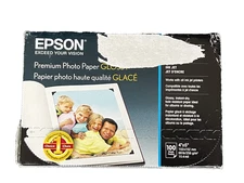 Epson Premium Photo Paper Glossy (4 x 6", 100 Sheets) S041727 - SEALED