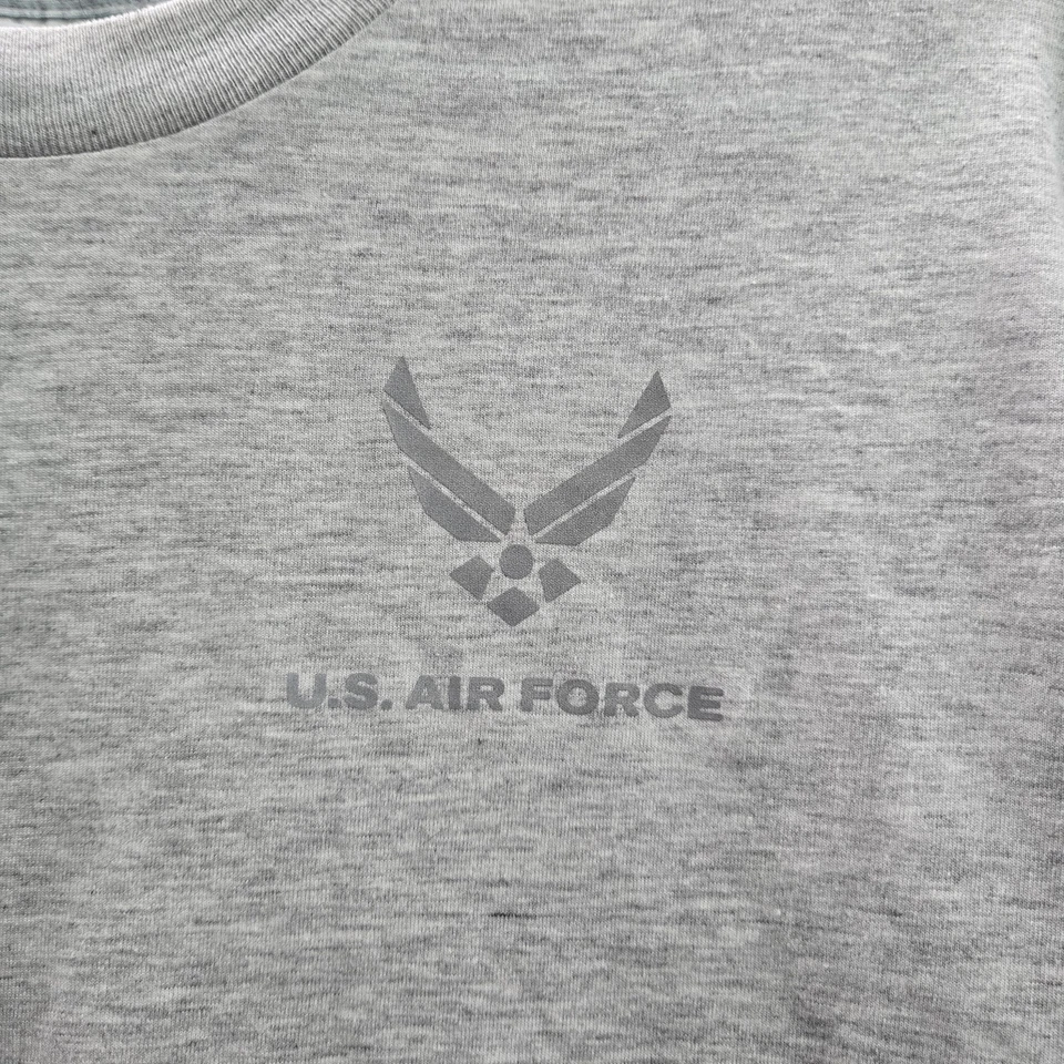VINTAGE US Air Force Men Shirt XL Gray Physical Training Logo 90s USA - Image 3 of 4