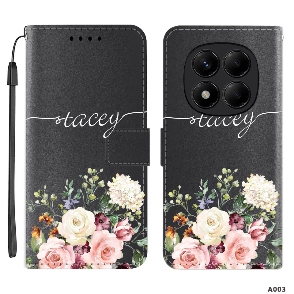 Flowers Pattern Kickstand Cover For Xiaomi 13 14 15 Redmi Note 14 Pro Phone Case - Image 4 of 4