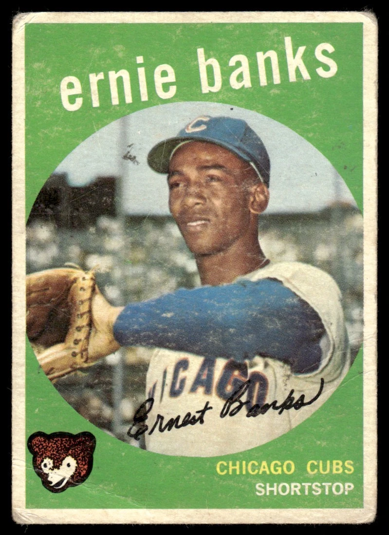 Ernie Banks Baseball 1959 Season Sports Trading Cards