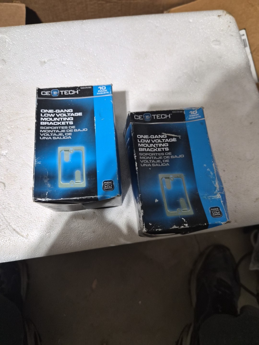 CE Tech One-Gang Low Voltage Mounting Brackets -10 Pack- NEW