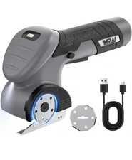 Cordless Electric Scissors, 2000mAh Fast Charging Rechargeable Fabric Cutter wit