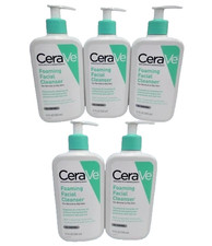 CERAVE FOAMING FACIAL CLEANSER FOR NORMAL TO OILY SKIN 12 OZ LOT OF 5