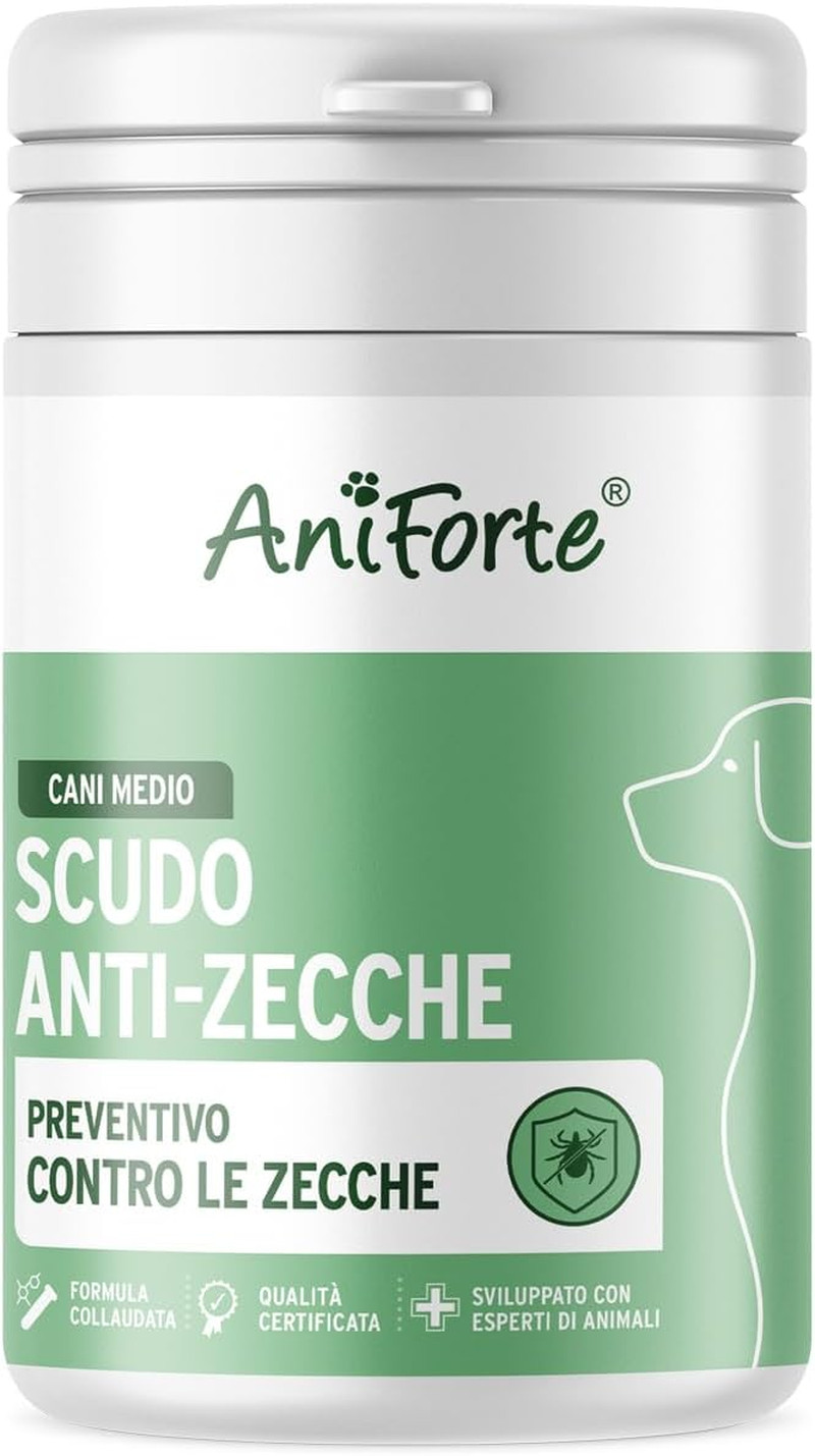 Protezione Zecche Cani 10-35 Kg | 60 Capsule Scudo Naturale Antiparassitario