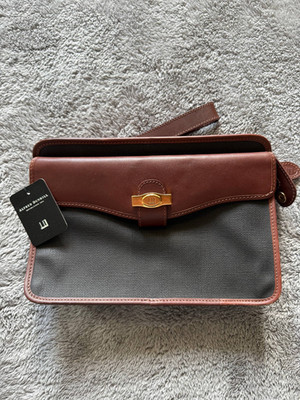 Alfred Dunhill Vintage Luxury Leather Clutch Bag Wristlet - New