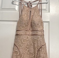 Mermaid Open Back Lace Gown, Size 4