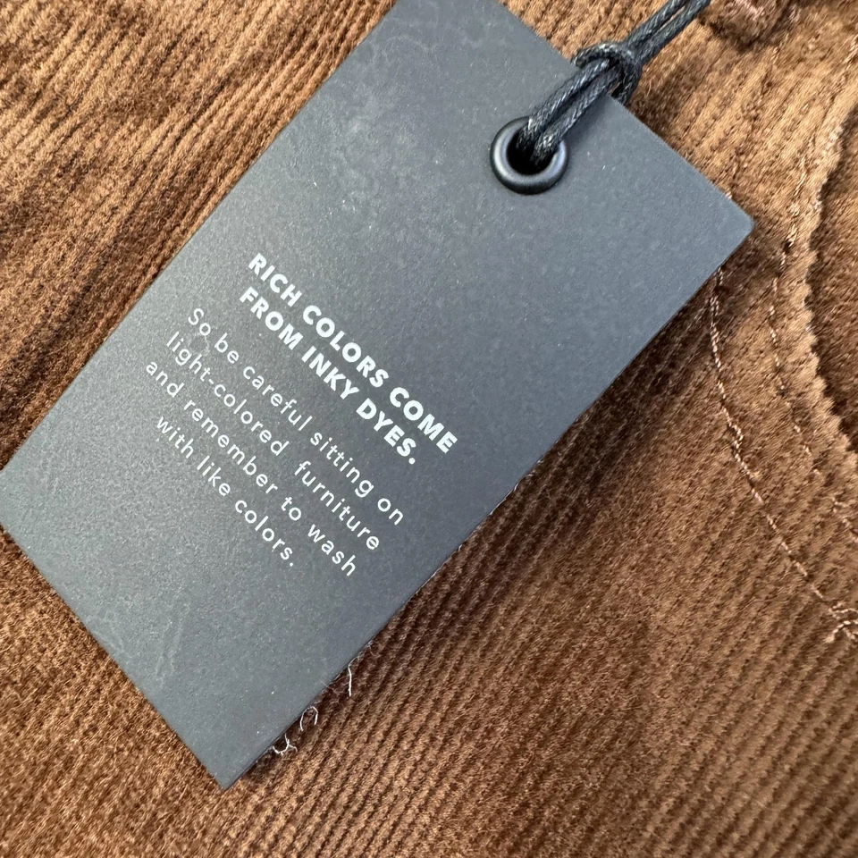 Bonobos Corduroy Pants Mens 35x32 Brown Tailored Fit Stretch Casual NEW - Image 2 of 4