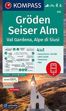 KOMPASS Wanderkarte 076 Gröden, Seiser Alm, Val Gardena,... | Buch | Zustand gut - Bild 1 von 2