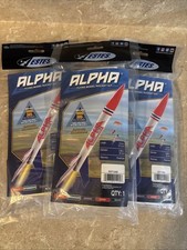 3x Estes Alpha Flying Model Rocket Kit EST1225 New Sealed