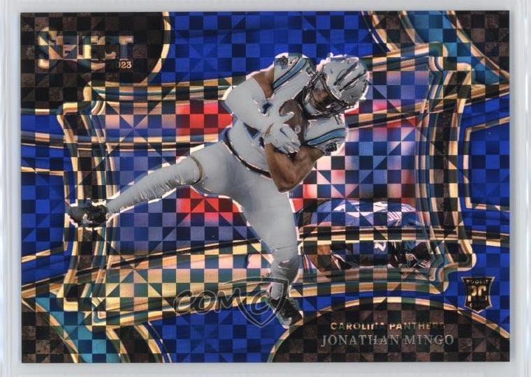 2023 Panini Select Field Level Blue Prizm /49 Jonathan Mingo #314 Rookie RC