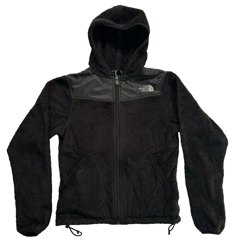 north-face full zip fleece hoodie pockets outdoor jacket