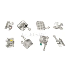 100xDental Ortho Bracket Brace MIM Monoblock Metal Mini Roth/MBT022 345Hooks