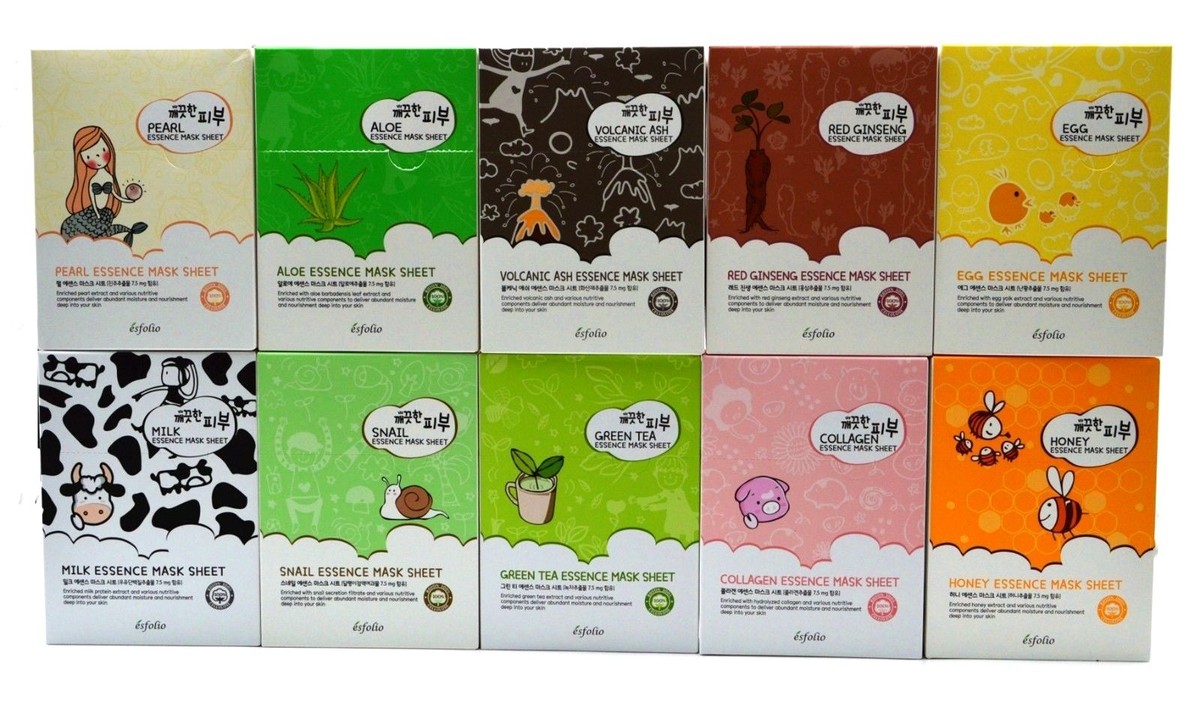 Esfolio Pure Skin Essence Mask Sheet 10 PC, Made in Korea (Pick