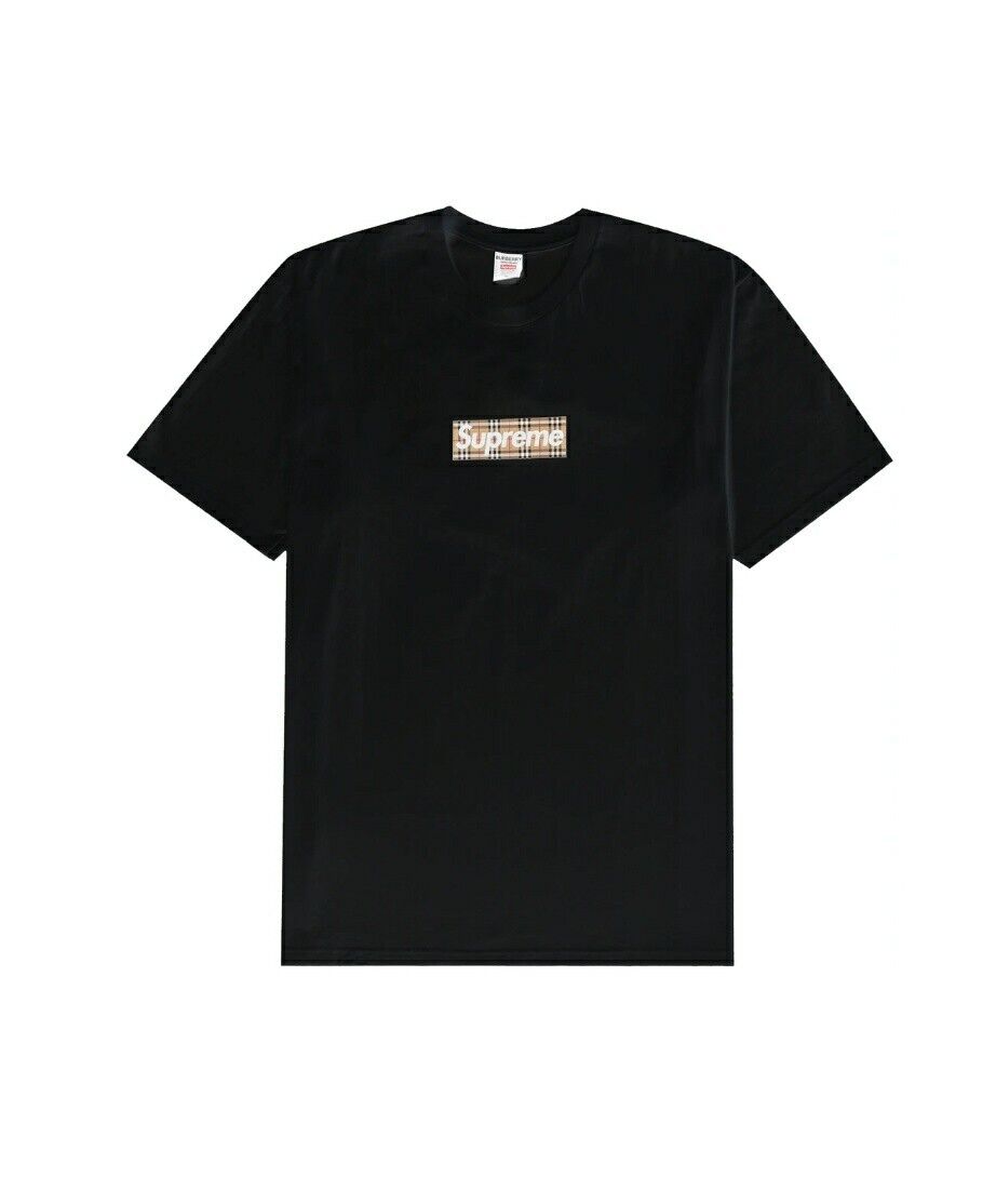 Supreme X Burberry Box Logo Tee Black Size Medium Brand New Supreme X Burberry Box Logo Tee Black Size Medium Brand New