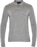 Matinique Lab Wool Long Sleeve Polo/grey Melange - Xxx Large (slim Fit) Aw16 Matinique Lab Wool Long Sleeve Polo/grey Melange - Xxx Large (slim Fit) Aw16