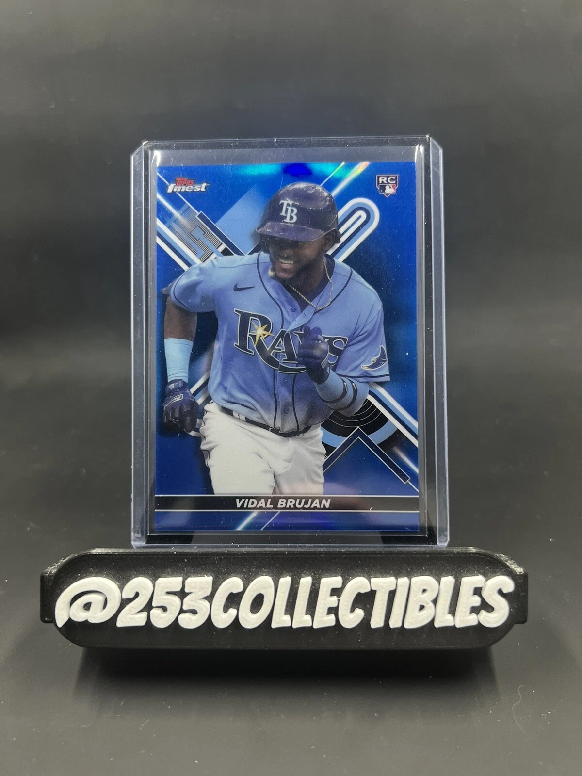 2022 Topps Finest Rookie Blue Refractor #3 Vidal Brujan /150 SP - Tampa Bay Rays