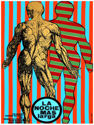 Movie Poster film LA NOCHE mas larga.Human body anatomy.Room wall art decoration