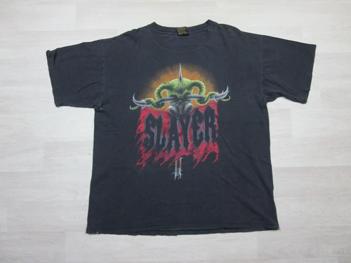 Slayer T Shirt XL Benscoter Art Double-Side 1990s vintage concert t-shirt, vintage, size XL, single stitch, B+ condition